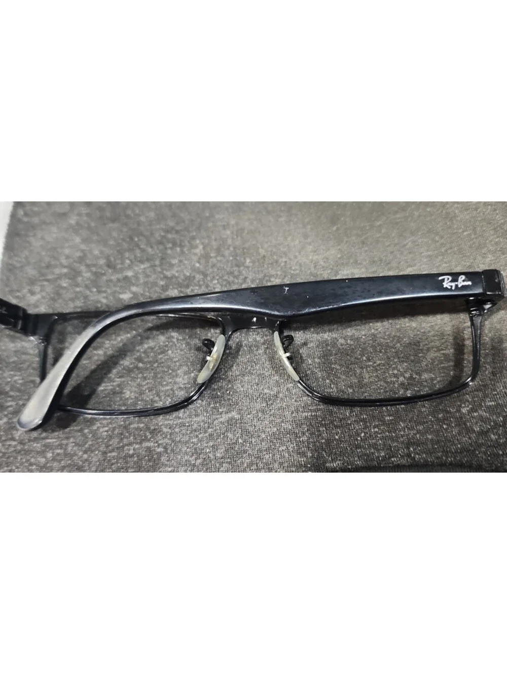 Ray Ban RB6238 2509 Black Metal Rectangle Eyeglasses 55-17 145 WHA